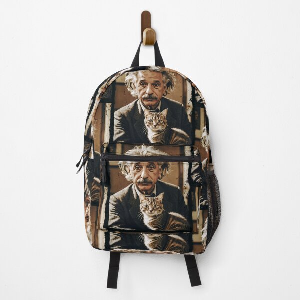 Item preview, Vintage / Retro Albert Einstein with a Kitty! designed and sold by Strong Paw Apparel.