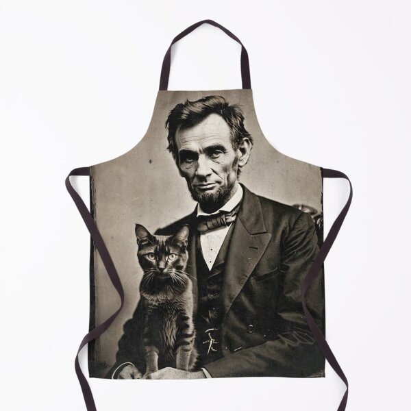 Item preview, Vintage / Retro Abraham Lincoln and a Kitty!  designed and sold by Strong Paw Apparel.