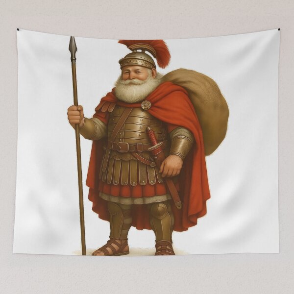 Item preview, Santa Claudius wishes you Merry Christmas - Roman Santa Claus designed and sold by WirelessChimp.