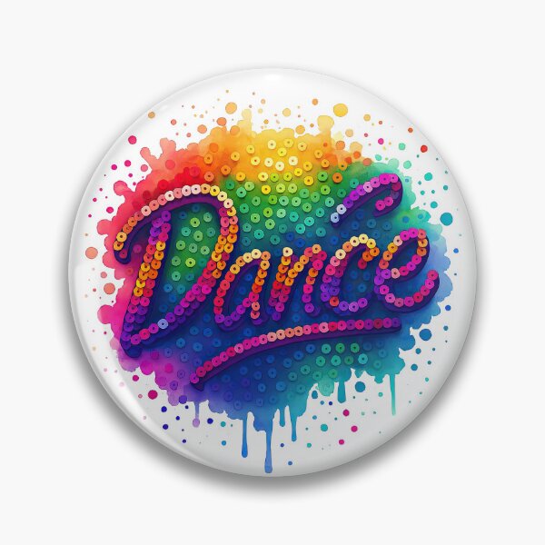 Item preview, Colorful Sequin Dance Typography with Rainbow Splashes designed and sold by ArtfulWeave.