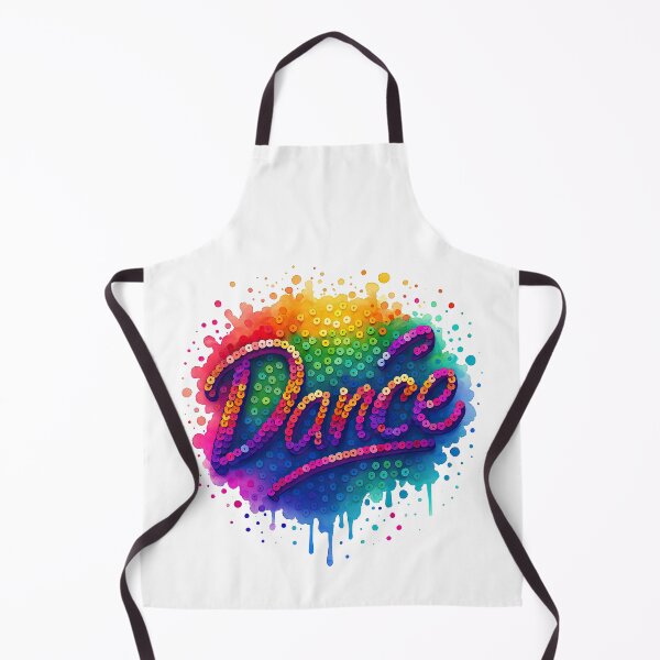 Item preview, Colorful Sequin Dance Typography with Rainbow Splashes designed and sold by ArtfulWeave.