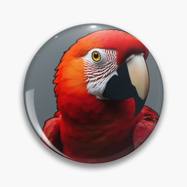 Item preview, Bright Scarlet Tropical Macaw Bird Art - Realistic digital design from Felia for stylish clothes designed and sold by Felia001.
