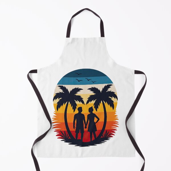 Item preview, Romantic Sunset Silhouette Couple with Palm Trees designed and sold by ArtfulWeave.