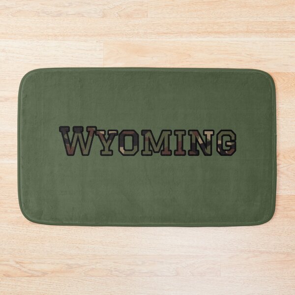 Item preview, Wyoming Camo Typography – Rugged Outdoor Military Style Design designed and sold by Long Family Gifts.
