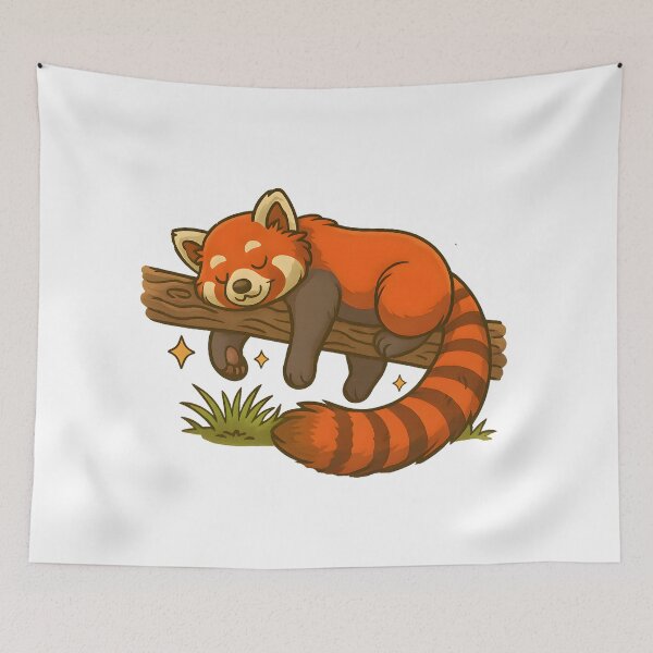 Item preview, Sleepy Red Panda on Tree Branch designed and sold by DariaOltes.