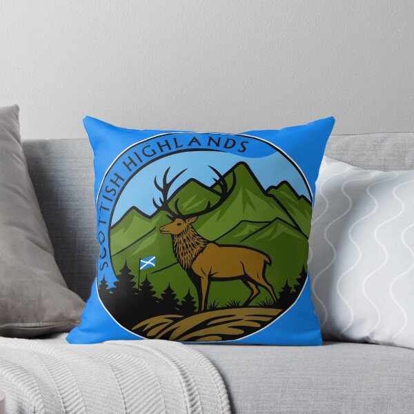 Item preview, Scottish Highlands round badge design with Highland Stag designed and sold by Aux Arc.