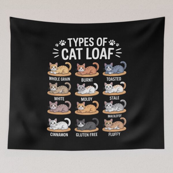 Item preview, Funny CatLoaf Types Chart – Hilarious Cat Lover Design designed and sold by Gogetgiggles.