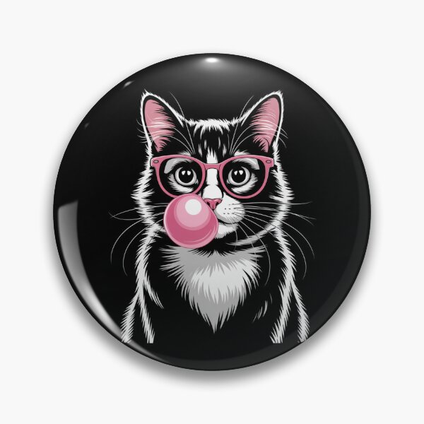 Item preview, Stylish CoolCat with Bubblegum – Funny Trendy Animal Art designed and sold by Gogetgiggles.