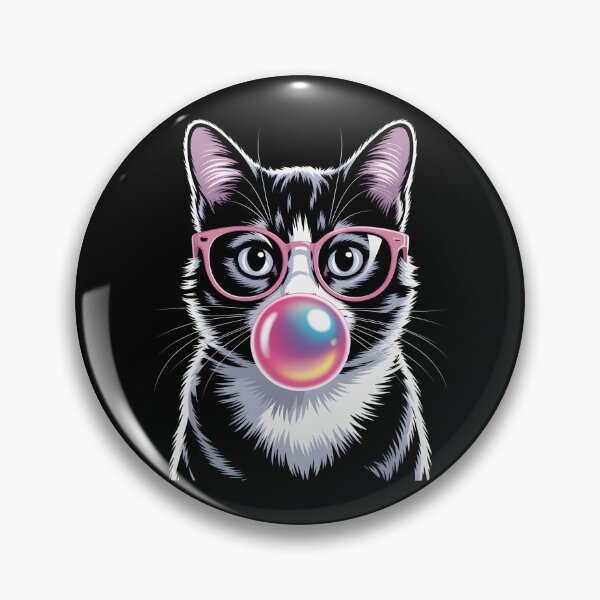 Item preview, Stylish CoolCat with Bubblegum – Funny Trendy Animal Art designed and sold by Gogetgiggles.