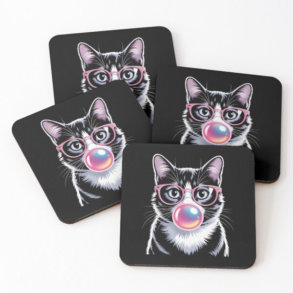 Item preview, Stylish CoolCat with Bubblegum – Funny Trendy Animal Art designed and sold by Gogetgiggles.