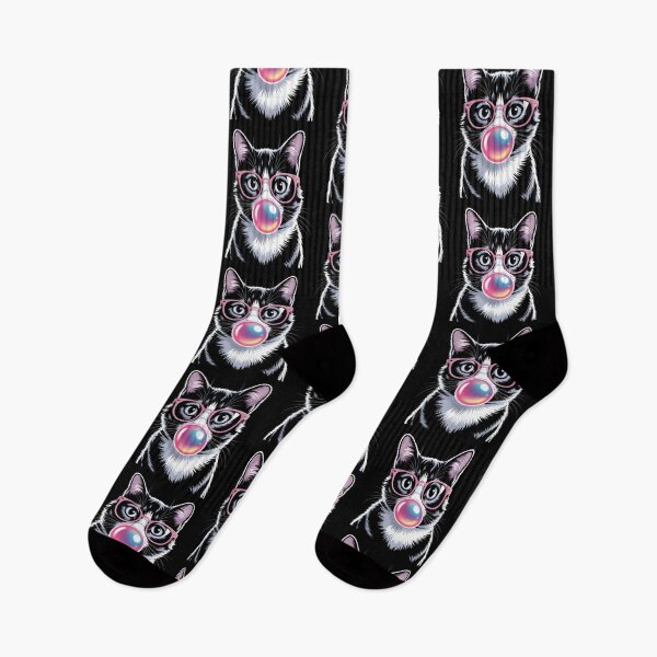 Item preview, Stylish CoolCat with Bubblegum – Funny Trendy Animal Art designed and sold by Gogetgiggles.