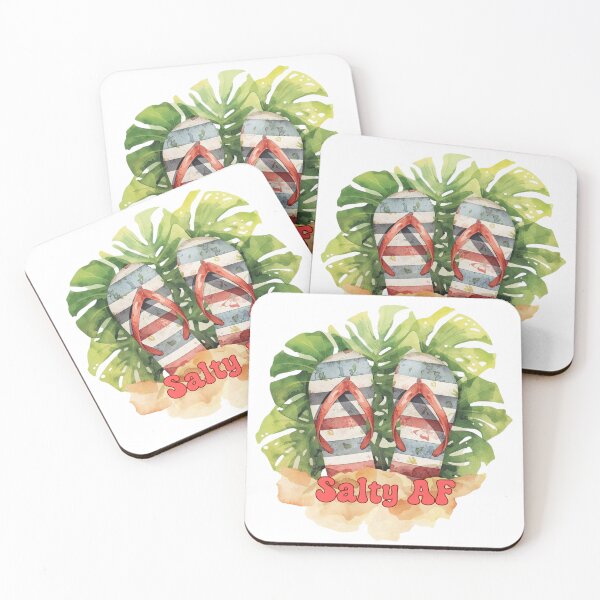 Item preview, SALTY AF -  Vintage Flip Flop Print – Salty AF Tropical Lifestyle Art designed and sold by Sun Sand & Sea Art.