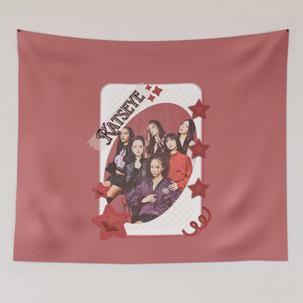 Item preview, KATEYE Kpop Y2K Group Card Red Aesthetic Collage Design designed and sold by AJUNICE STUDIO.