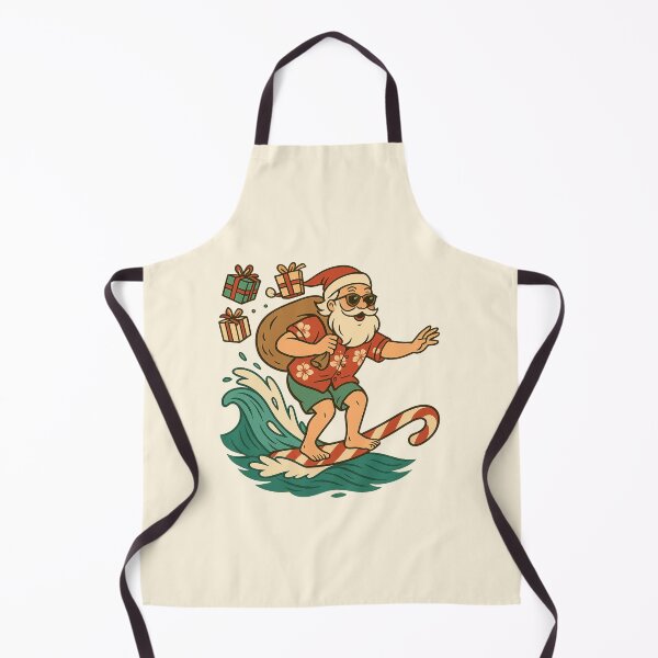 Artikelvorschau, Surfender Weihnachtsmann auf Zuckerstangen-Surfbrett Retro Weihnachtsstrandurlaub Lustiges Geschenkdesign entworfen und verkauft von Eclipse 3699.