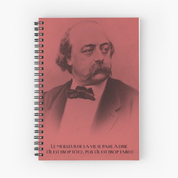 Item preview, Gustave Flaubert portrait and citation designed and sold by Filologica.