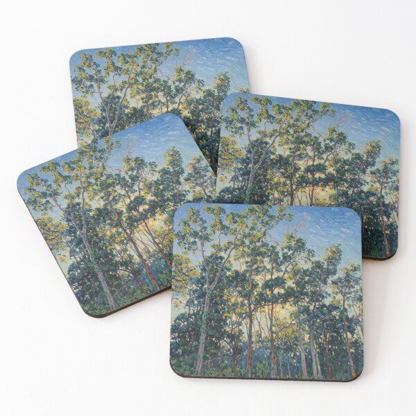 Item preview, Sunlit Gum Trees Australian Bush Landscape Art designed and sold by ironbarkprints.
