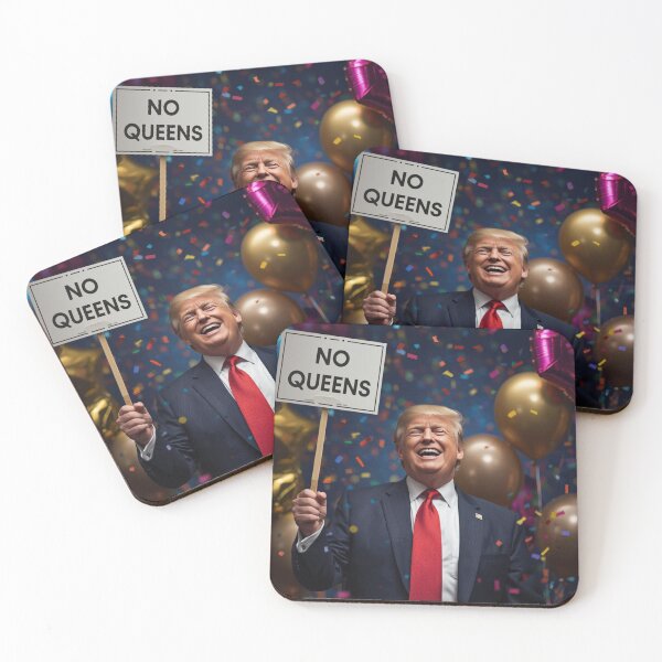 Item preview, LAUGING NO QUEENS TRUMP designed and sold by PatriotsInTexas.