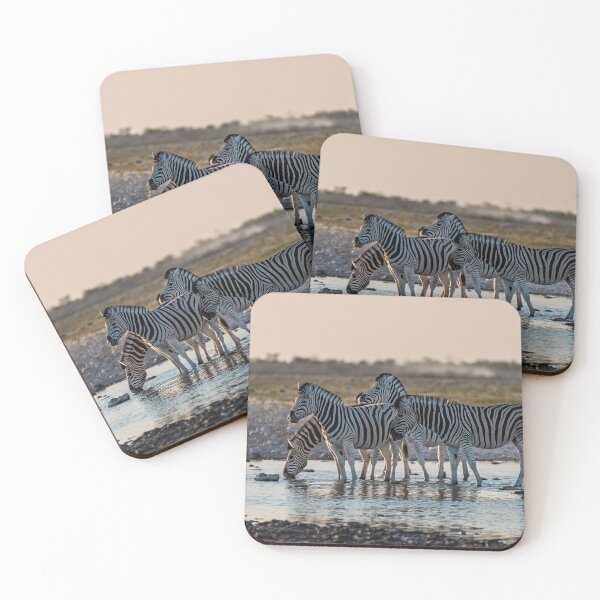 Item preview, Twilight Sips — Zebra Herd at the Waterhole, Etosha designed and sold by DavideAntoniani.