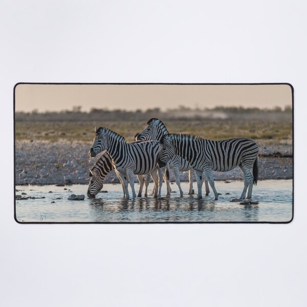 Item preview, Twilight Sips — Zebra Herd at the Waterhole, Etosha designed and sold by DavideAntoniani.