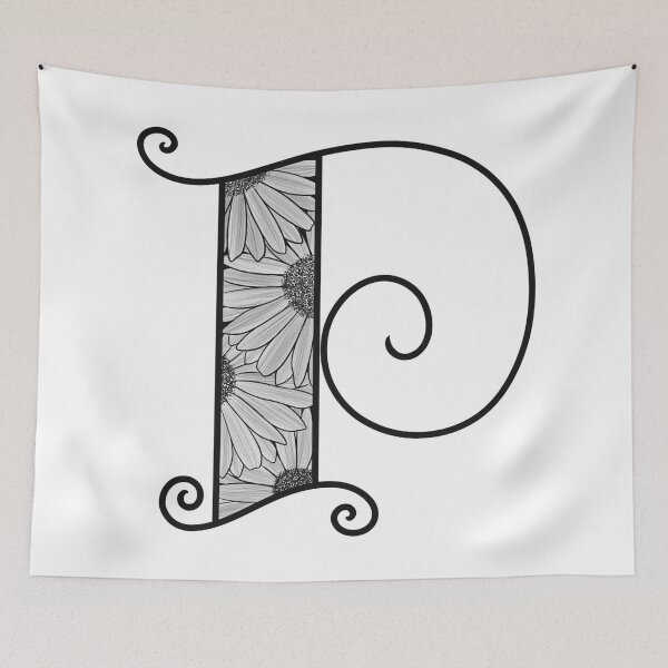 Item preview, Sunflower Inspired Letter P designed and sold by SSN-ART.