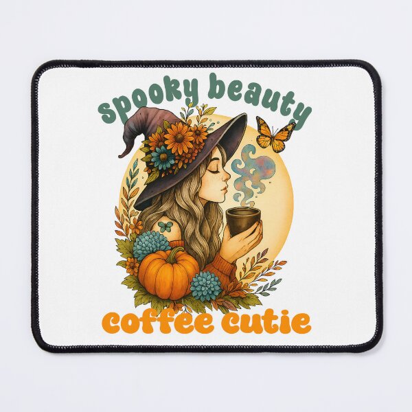 Item preview, Funny Halloween Coffee Shirt – Spooky Beauty Coffee Cutie Graphic Tee designed and sold by PrintMod.