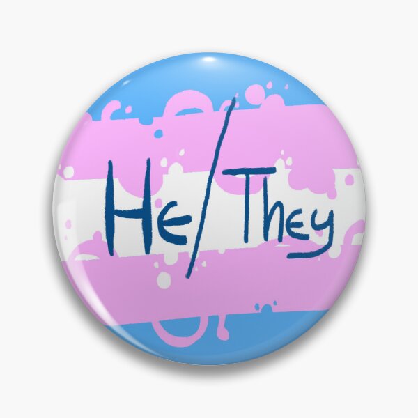 Item preview, Splotchy Trans Flag - He / They designed and sold by RayBongyStore.