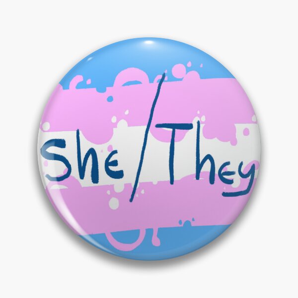 Item preview, Splotchy Trans Flag - She / They designed and sold by RayBongyStore.