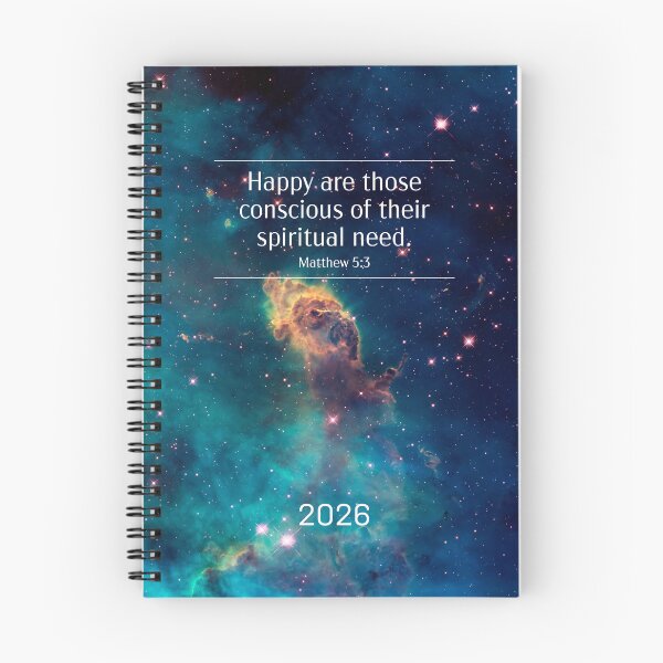 Item preview, 2026 Yeartext Matthew 5:3 (Space Galaxy) designed and sold by Paper Bee Gift Shop.
