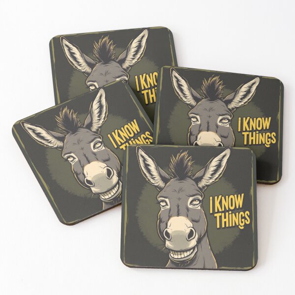 Item preview, Grim Grinning Donkey | I KNOW THINGS Sarcastic Funny Dark Humor Vector designed and sold by David R Sawin The Architects Of Eden.