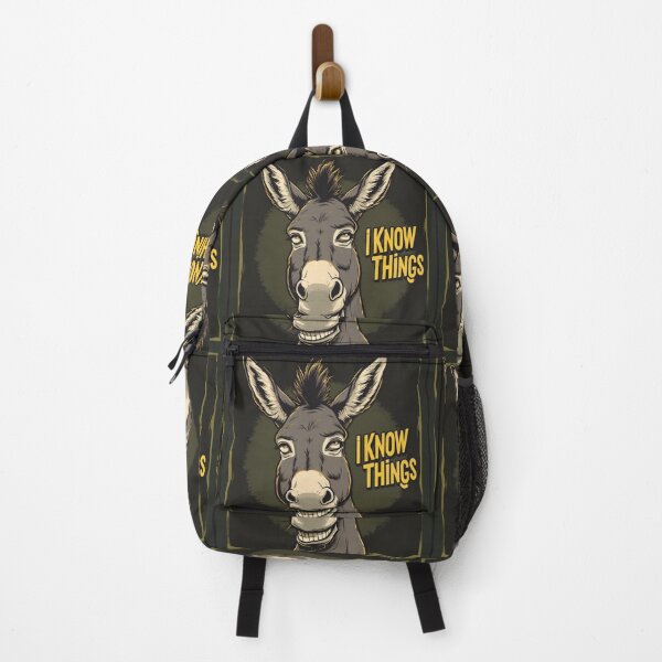 Item preview, Grim Grinning Donkey | I KNOW THINGS Sarcastic Funny Dark Humor Vector designed and sold by David R Sawin The Architects Of Eden.