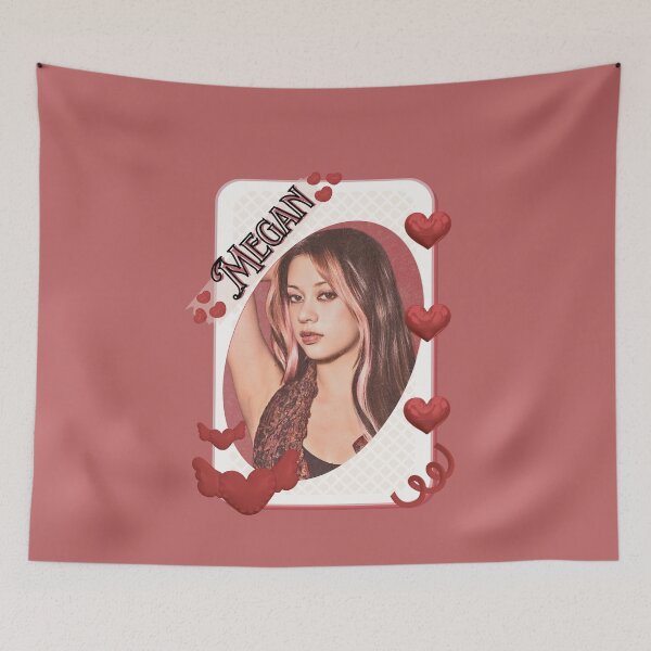 Item preview, KATEYE Megan Kpop Y2K Group Card Red Aesthetic Collage Design designed and sold by AJUNICE STUDIO.