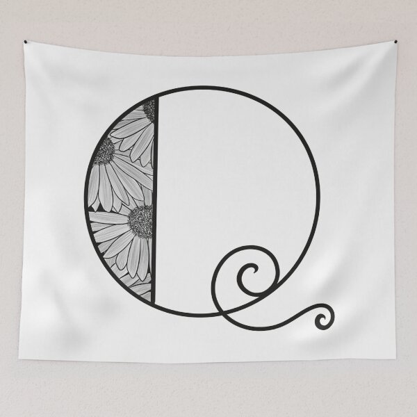 Item preview, Sunflower Inspired Letter Q designed and sold by SSN-ART.