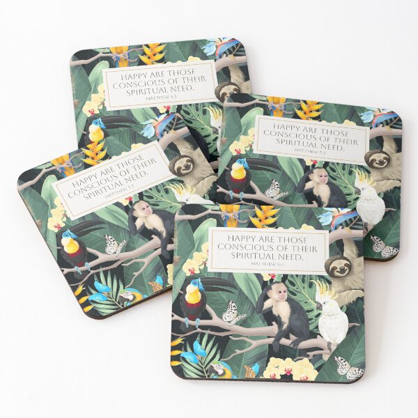 Item preview, 2026 Yeartext Matthew 5:3 (Tropical Animals) designed and sold by Paper Bee Gift Shop.