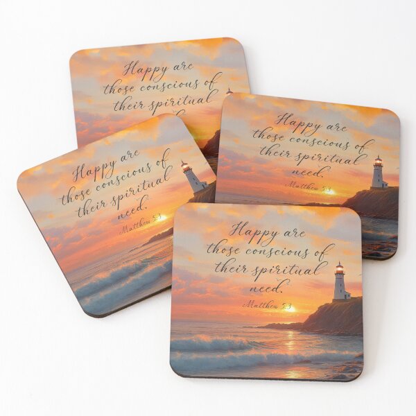 Item preview, 2026 Yeartext Matthew 5:3 (Sunset Beach) designed and sold by Paper Bee Gift Shop.