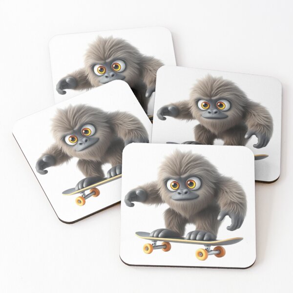 Item preview, Young Bigfoot on a Skateboard – Cute Cartoony Sasquatch Art designed and sold by Jeff's Good Mojo Dojo.