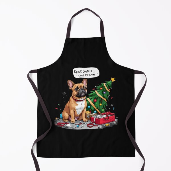 Item preview, Dear Santa, I can explain. Naughty Frenchie tore open all the Christmas presents and knocked over Xmas tree designed and sold by VS Creations.