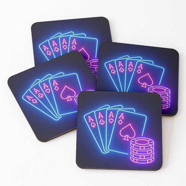 Item preview, Poker Night Glow - Neon Poker Cards  designed and sold by Gletschie.