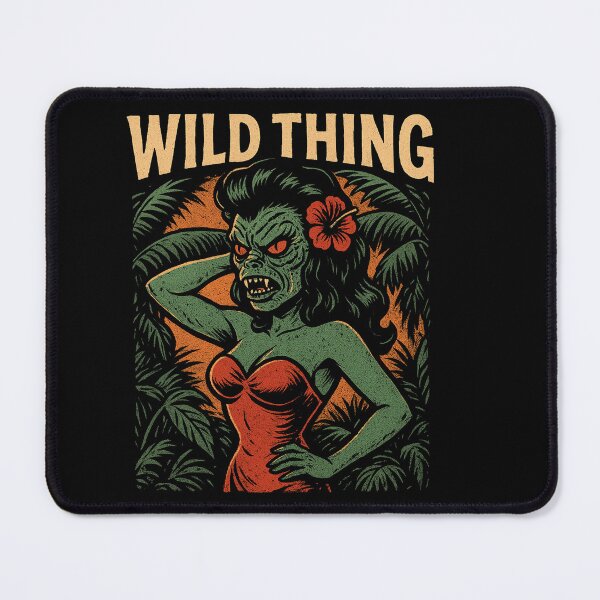Item preview, Wild Thing Rockabilly Monster Girl Tropical Kustom Kulture Tee designed and sold by Retroaugogo.
