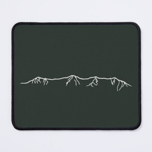 Item preview, Fernie Headwall outline light grey on green designed and sold by Rock An Design.