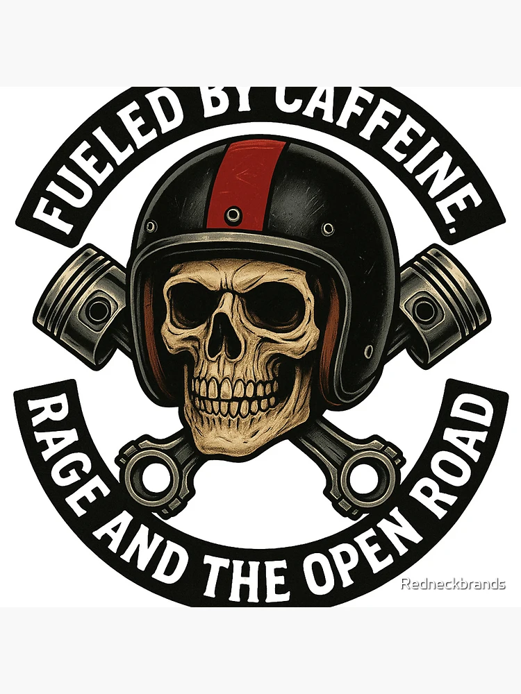 Thumbnail 4 of 4, Clock, Motorcycle Rage Fuel designed and sold by Redneckbrands.