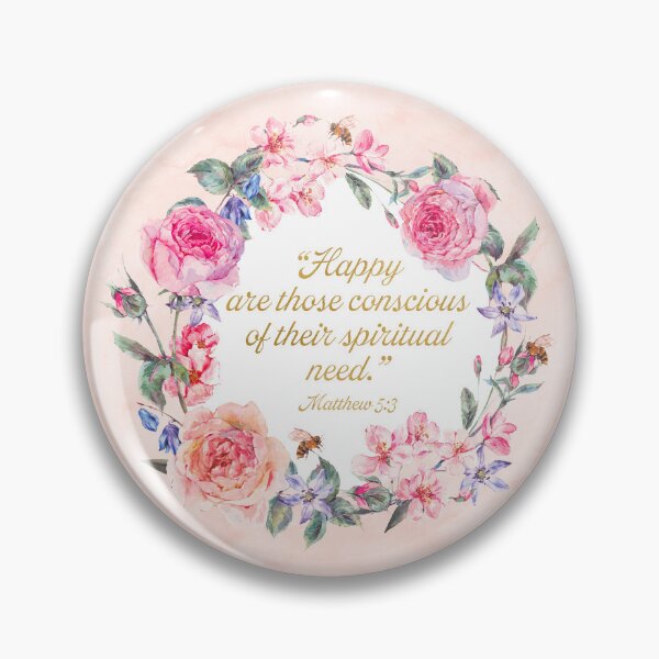 Item preview, 2026 Yeartext Matthew 5:3 (Floral Wreath) designed and sold by Paper Bee Gift Shop.