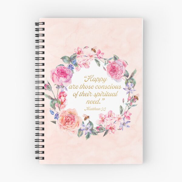 Item preview, 2026 Yeartext Matthew 5:3 (Floral Wreath) designed and sold by Paper Bee Gift Shop.