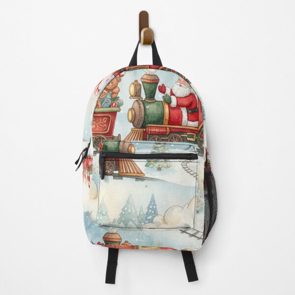 Item preview, Santa’s Christmas Train Watercolor Pattern designed and sold by skysshobu.