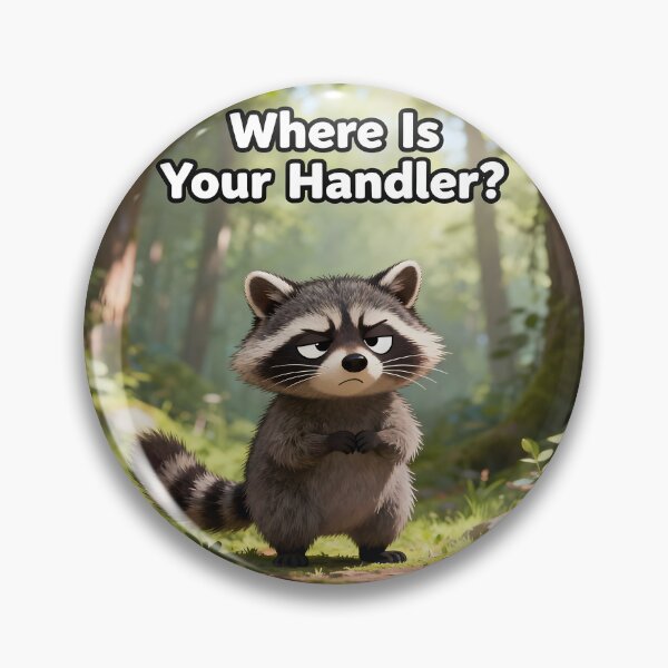 Artikelvorschau, Where Is Your Handler? entworfen und verkauft von Buttonquill.