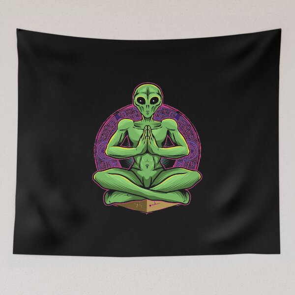 Item preview, Alien meditating in space designed and sold by Joncasmiart.