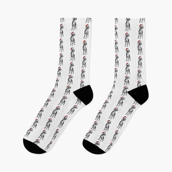 Item preview, Christmas Great Dane Silhouette | Santa Hat Dog Art | Festive Black and White Design designed and sold by JollyCritters.