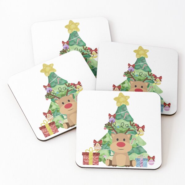Item preview, Cute Christmas Elk | Adorable Holiday Reindeer | Festive Winter Forest Art designed and sold by TheMysticNook.
