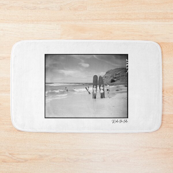 Item preview, Ride the Tide - Beach Vintage Black& White Photography designed and sold by Mantra Mama.