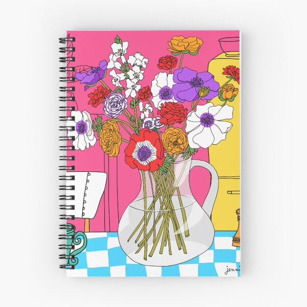 Item preview, Colorful, floral kitchen scene designed and sold by Jennifer Russ.