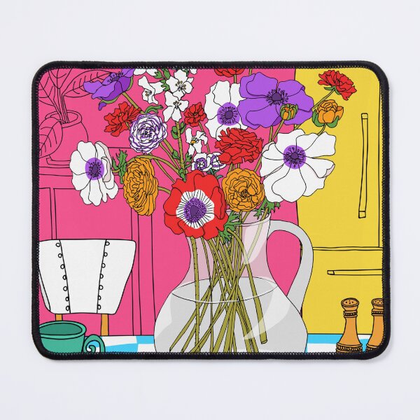 Item preview, Colorful, floral kitchen scene designed and sold by Jennifer Russ.